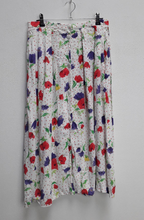 Load image into Gallery viewer, Floral + Polka-Dot Button-Down Midi-Skirt - M
