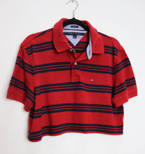 Load image into Gallery viewer, Red + Navy Stripe Tommy Hilfiger Crop Top - XL
