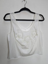 Load image into Gallery viewer, Sheer White Lacy Crop Top - S
