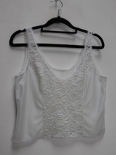 Load image into Gallery viewer, Sheer White Lacy Cropped Cami Top - S
