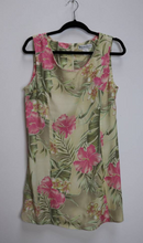 Load image into Gallery viewer, Cream + Pink Hawaiian Floral Mini-Dress - M
