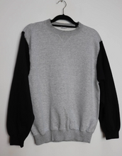 Load image into Gallery viewer, Grey + Black Colourblock Sweatshirt - S
