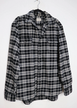 Load image into Gallery viewer, Black Plaid Flannel Shirt - XL
