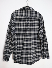 Load image into Gallery viewer, Black Plaid Flannel Shirt - XL
