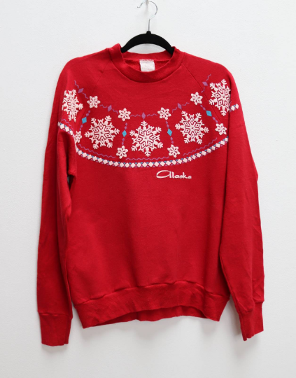 Red Snowflake Sweatshirt - S