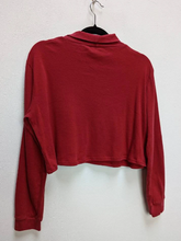 Load image into Gallery viewer, Red Rollneck Crop Top - XL
