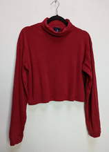 Load image into Gallery viewer, Red Turtleneck Crop Top - XL
