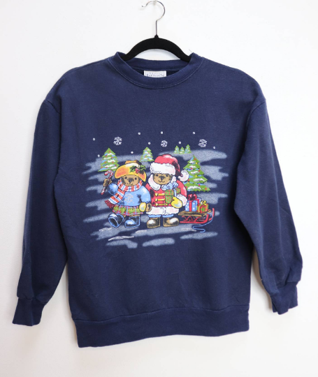 Christmas Teddy Bear Sweatshirt - S