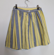 Load image into Gallery viewer, Yellow + Grey Stripe Mini-Skirt - S
