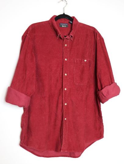 Red Corduroy Shirt - XL