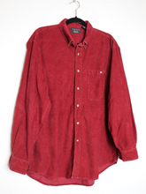 Load image into Gallery viewer, Red Corduroy Shirt - XL
