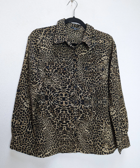 Leopard Print Blouse - M