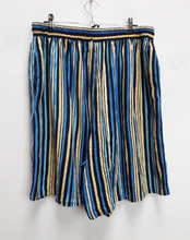 Load image into Gallery viewer, Blue + Brown Stripe Shorts - L
