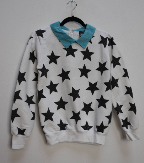 Star Pattern Sweatshirt - S