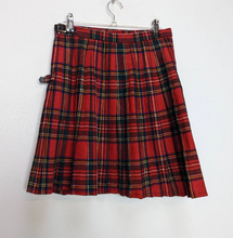 Load image into Gallery viewer, Red Plaid Mini-Skirt - XS
