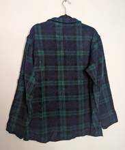 Load image into Gallery viewer, Green + Navy Plaid Fleece - S
