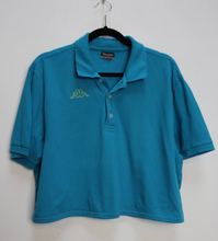 Load image into Gallery viewer, Blue Kappa Cropped Polo - L
